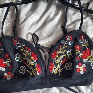 NastyGal Floral bralette top